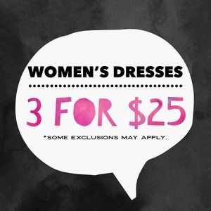 SALE!!! ALL women’s dresses 3 for $25